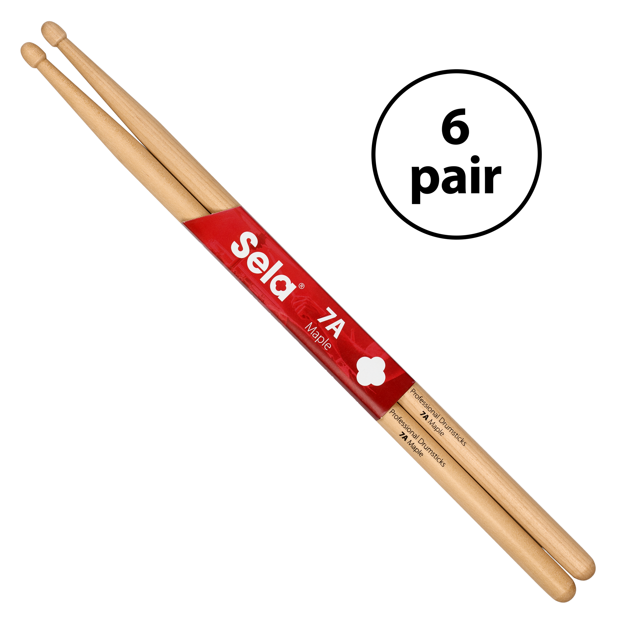 Professional Drumsticks 7A Maple (6 pair)